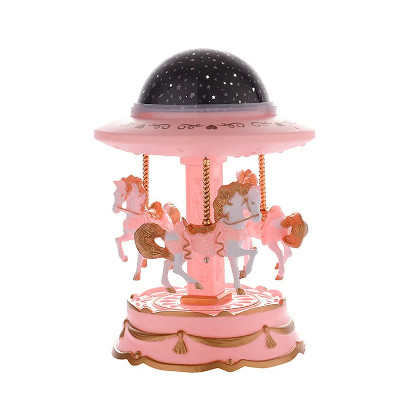 Carrousel Music Box avec projecteur ciel étoilé - تنزوت
