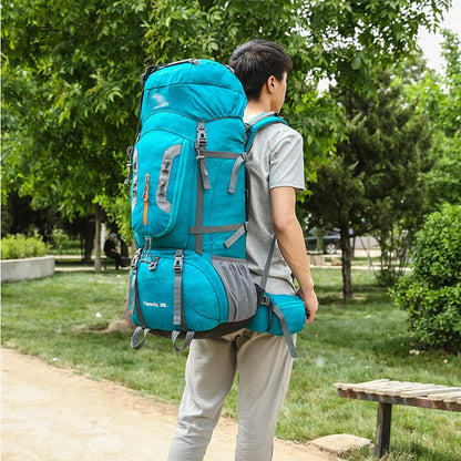 Sac à dos randonnée professionnel 80 L étanche, système de soutien dorsal léger تنزوت