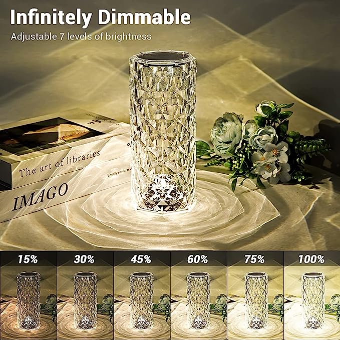 Lampe led en cristal Diamant style RGB 16 Couleurs تنزوت