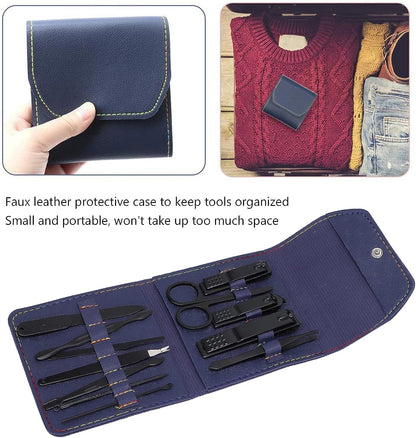 Ensembles 12 pcs de coupe-ongles professionnels en acier inoxydable تنزوت