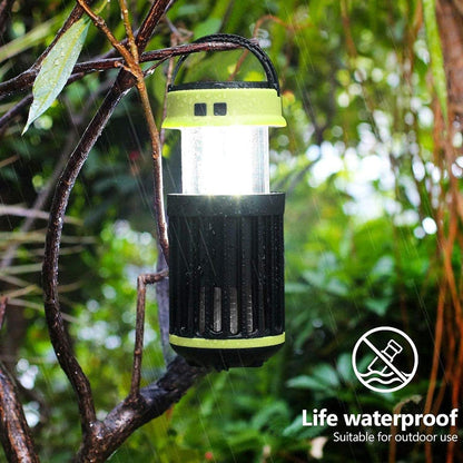 lampe anti-moustiques rechargeable de camping 3en1 à énergie solaire IP65 تنزوت