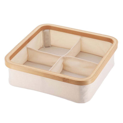 Panier de rangement pour salle de bain en feutre tissé 4 compartiments – سلة تنظيم الأغراض في الحمام