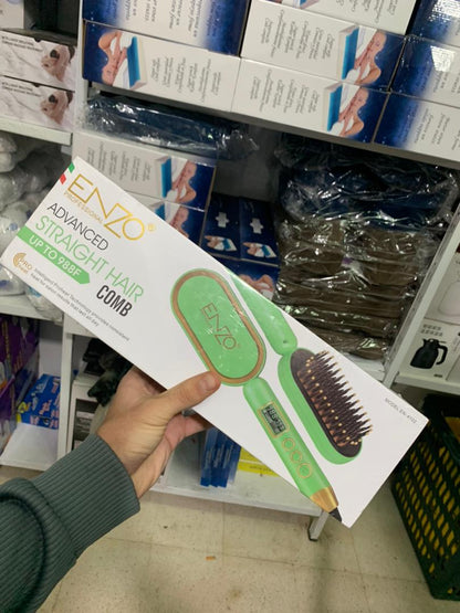 ENZO PROFESSIONAL Brosse Lissante Electrique Professional En Céramique تنزوت