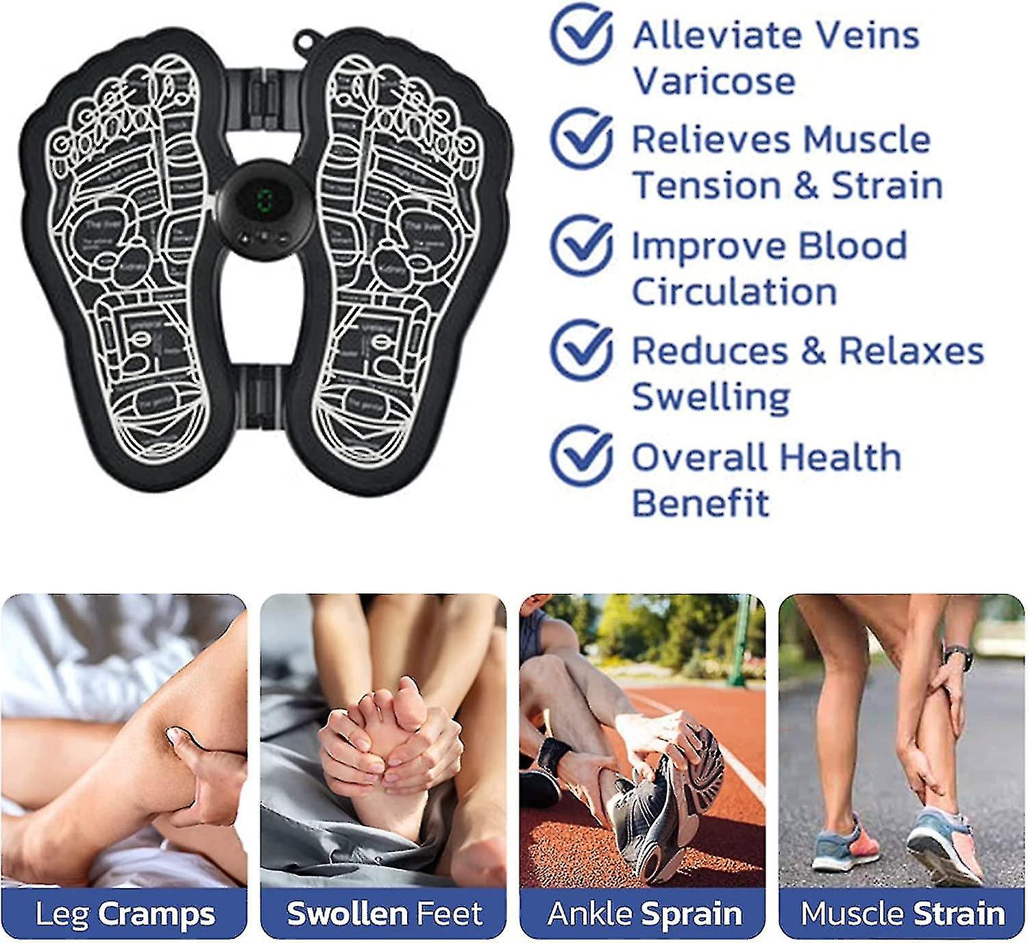 Tapis de massage électrique des pieds EMS Technologie Physiothérapie - تنزوت