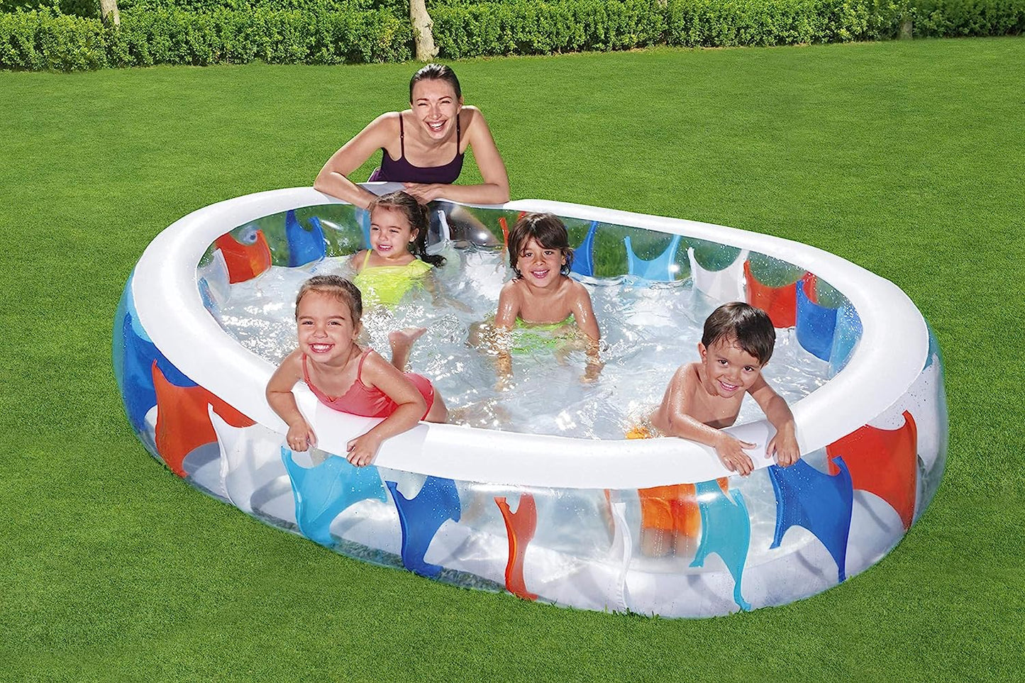 Piscine Elliptique Gonflable Familiale Bestway 54066 تنزوت