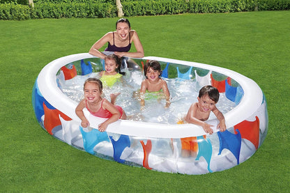 Piscine Elliptique Gonflable Familiale Bestway 54066 تنزوت