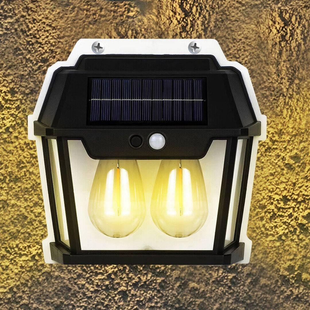 Applique murale solaire étanche pour petite maison, fil Rett à induction, lumière chaude, cour, villa, jardin, extérieur تنزوت