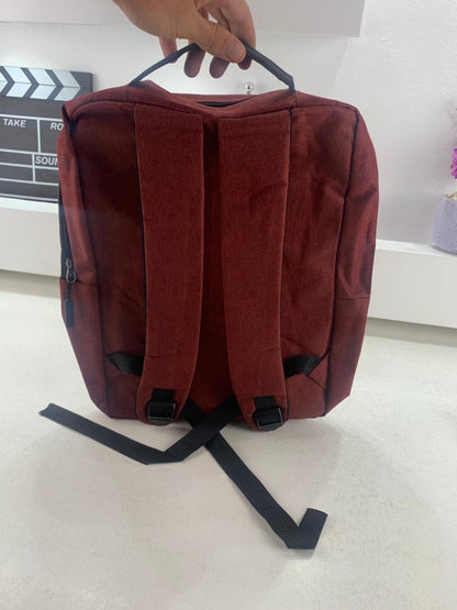 Sac à dos homme avec sac bandoulière et trousse 3en1 rouge 127772-5 – محفظة ظهر رجالية 3 قطع أحمر تنزوت