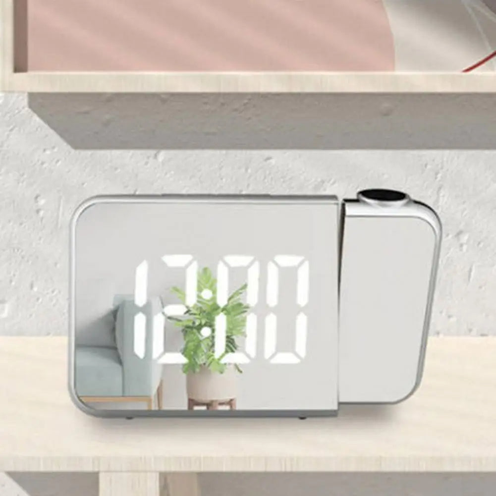 Réveil numérique intelligent avec projecteur 180° TempéRature USB , Snooze DS-8590L - تنزوت