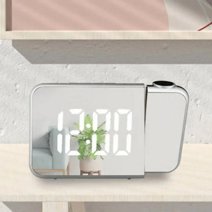 Réveil numérique intelligent avec projecteur 180° TempéRature USB , Snooze DS-8590L - تنزوت