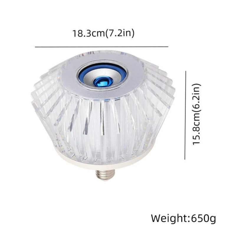 Ampoule musicale LED haut-parleur intégré Crystal Avec Bluetooth et télécommande 24W - تنزوت