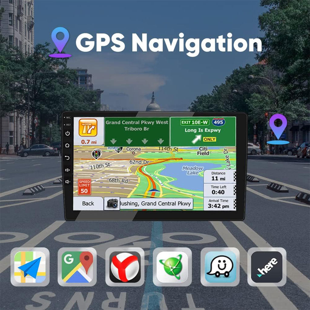 Écran de voiture Android de 10,1 pouces compatible Apple CarPlay Android Auto – شاشة ذكية للسيارة تنزوت