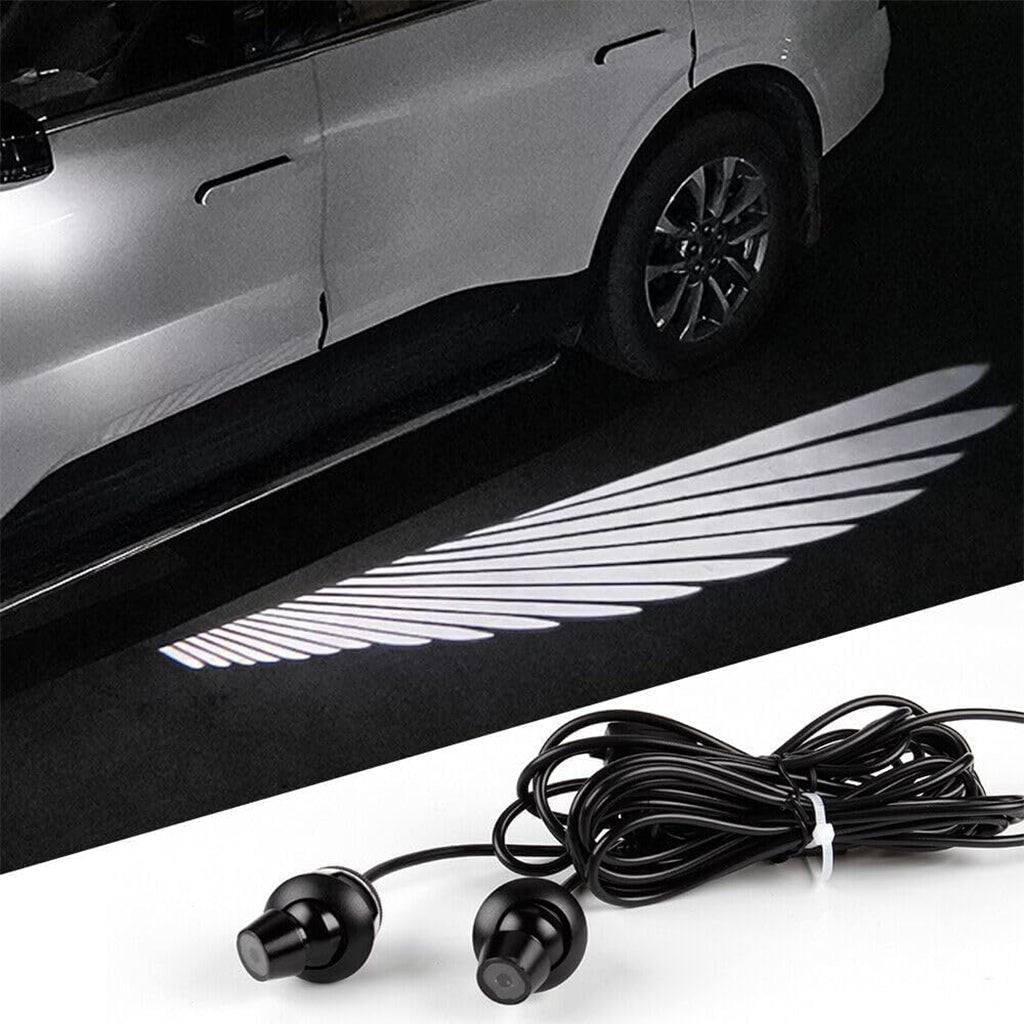 Projecteur LED en forme d’ailes d’ange pour rétroviseur latéral de voiture – أضواء خارجية للسيارة على شكل أجنحة تنزوت