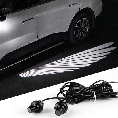 Projecteur LED en forme d’ailes d’ange pour rétroviseur latéral de voiture – أضواء خارجية للسيارة على شكل أجنحة تنزوت