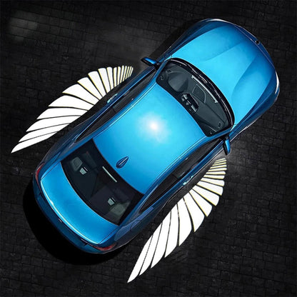 Projecteur LED en forme d’ailes d’ange pour rétroviseur latéral de voiture – أضواء خارجية للسيارة على شكل أجنحة تنزوت