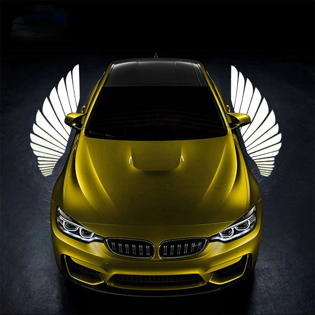 Projecteur LED en forme d’ailes d’ange pour rétroviseur latéral de voiture – أضواء خارجية للسيارة على شكل أجنحة تنزوت