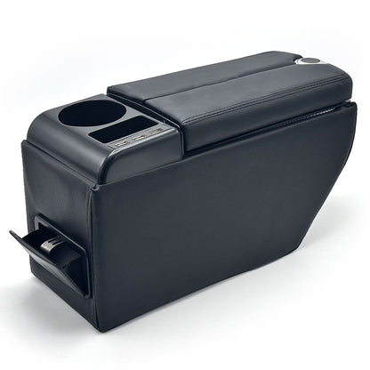 Organisateur de Console Centrale Voiture avec Accoudoir et Porte-Gobelet USB – منظم أغراض ومسند سيارة تنزوت