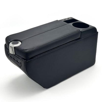 Organisateur de Console Centrale Voiture avec Accoudoir et Porte-Gobelet USB – منظم أغراض ومسند سيارة تنزوت