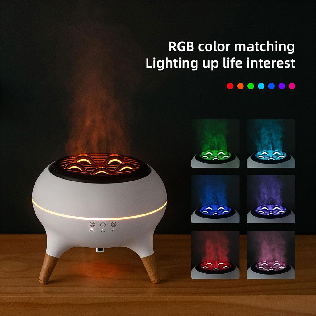 Diffuseur d’huiles essentielles ultrasonique 350 ml avec télécommande et lumières – جهاز تعطير الجو تنزوت