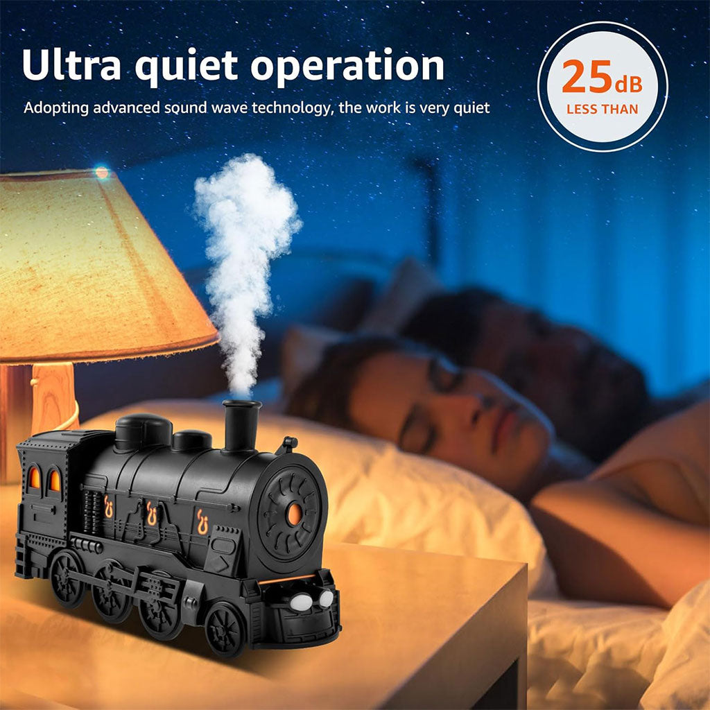 Train Diffuseur D Huiles Essentielles et Humidificateur Ultra-Silencieux de 300ml – معطر جو على شكل قطار تنزوت