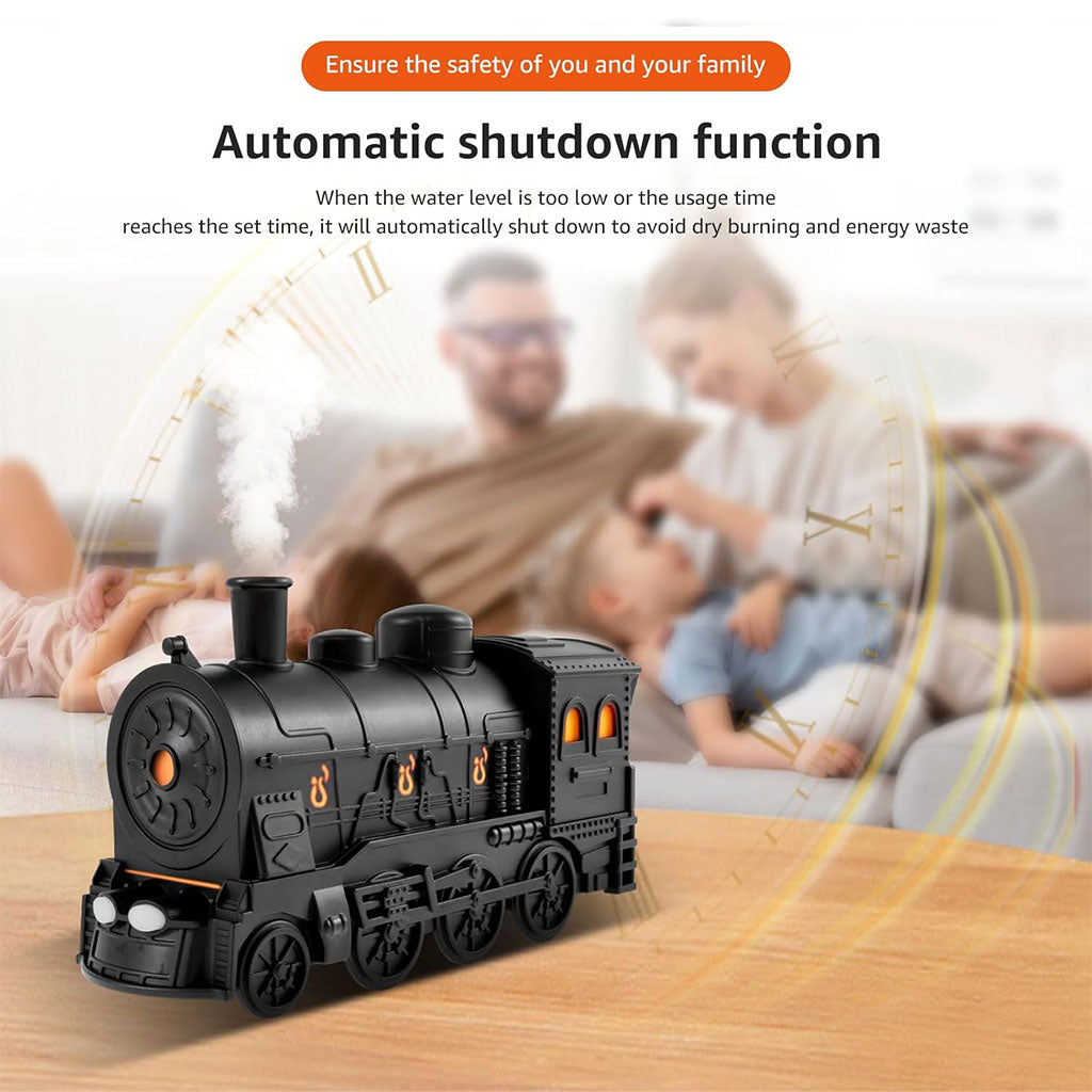 Train Diffuseur D Huiles Essentielles et Humidificateur Ultra-Silencieux de 300ml – معطر جو على شكل قطار تنزوت