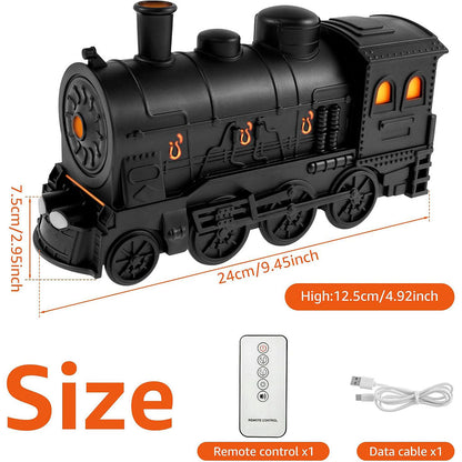 Train Diffuseur D Huiles Essentielles et Humidificateur Ultra-Silencieux de 300ml – معطر جو على شكل قطار تنزوت