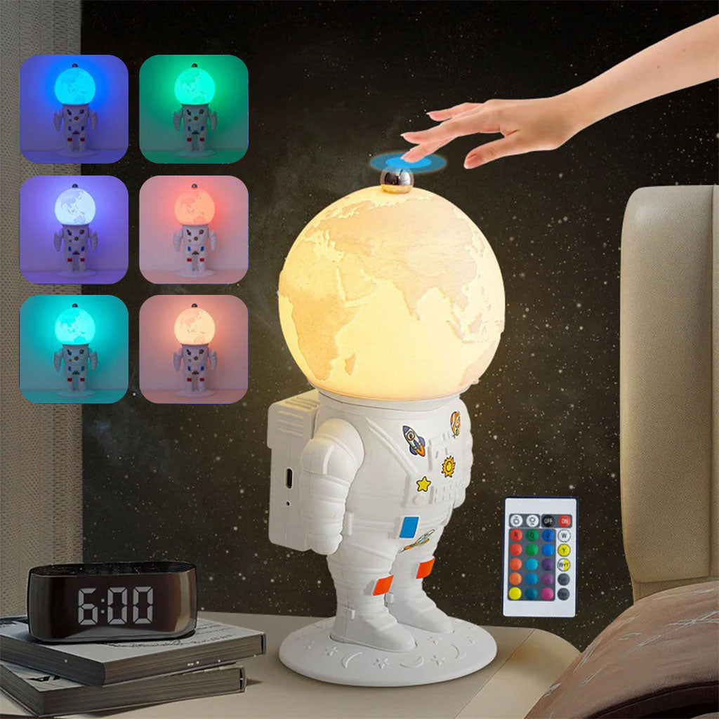 Lampe Astronaute lunaire avec télécommande et LED 16 couleurs – مصباح رجل الفضاء تنزوت