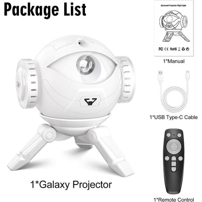 Projecteur Galaxie Astronaute éclairage étoilé réglable à 360° avec télécommande – جهاز عرض نجوم ومكبر صوت تنزوت
