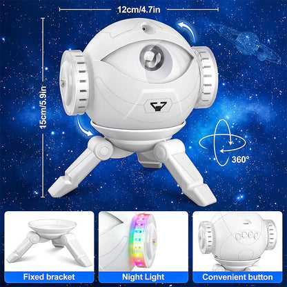 Projecteur Galaxie Astronaute éclairage étoilé réglable à 360° avec télécommande – جهاز عرض نجوم ومكبر صوت تنزوت