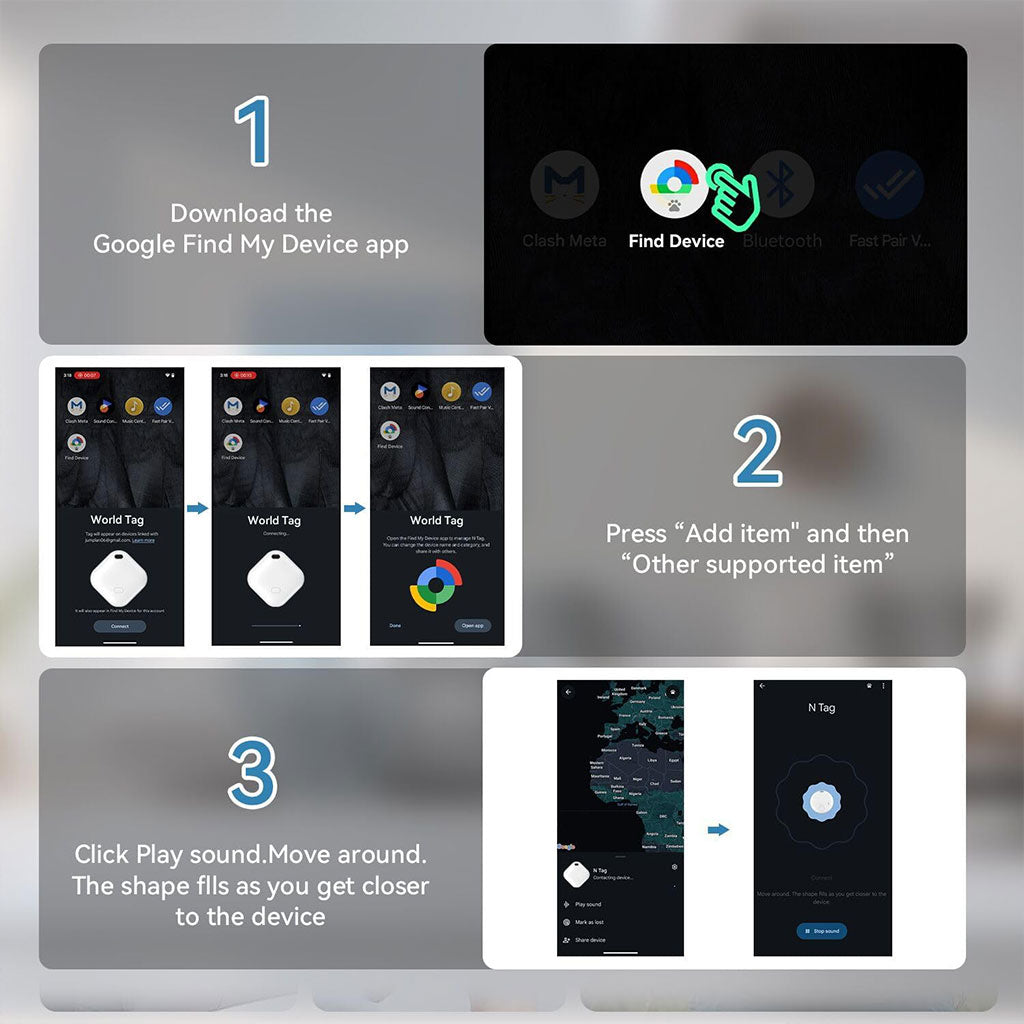 AXIOM GPS Tag Fonctionne avec l’application Google Find My Device – جهاز تعقب ذكي تنزوت