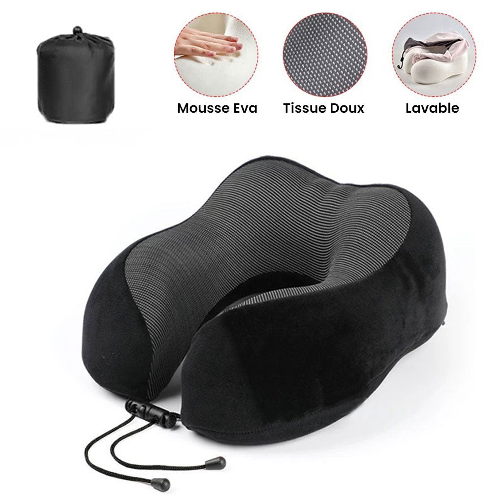 Oreiller de Cou Bluetooth en mousse à mémoire de forme avec haut-parleurs intégrés – وسادة مريحة بخاصية البلوتوث - تنزوت