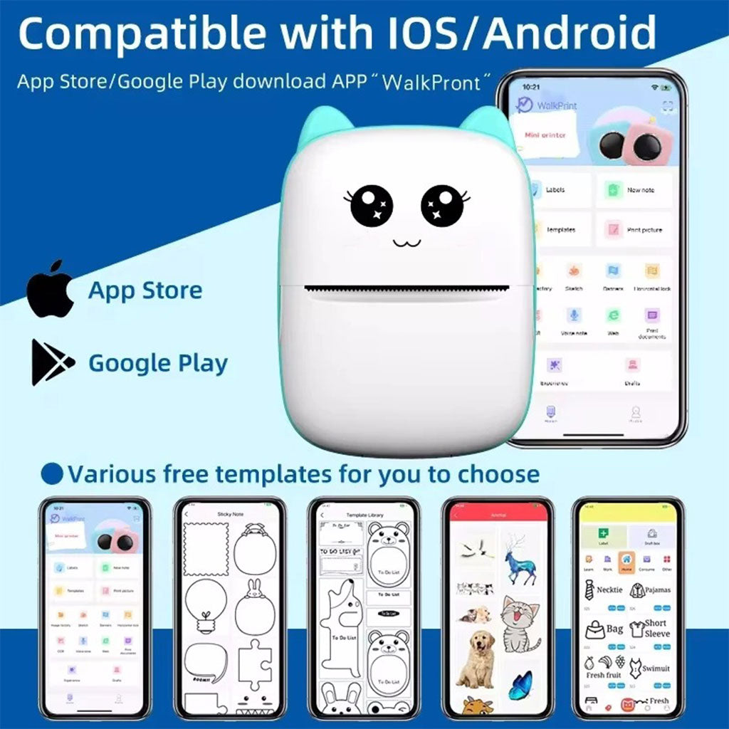 Mini imprimante Thermique Bluetooth sans Fil pour Smartphone – طابعة حرارية لاسلكية تنزوت
