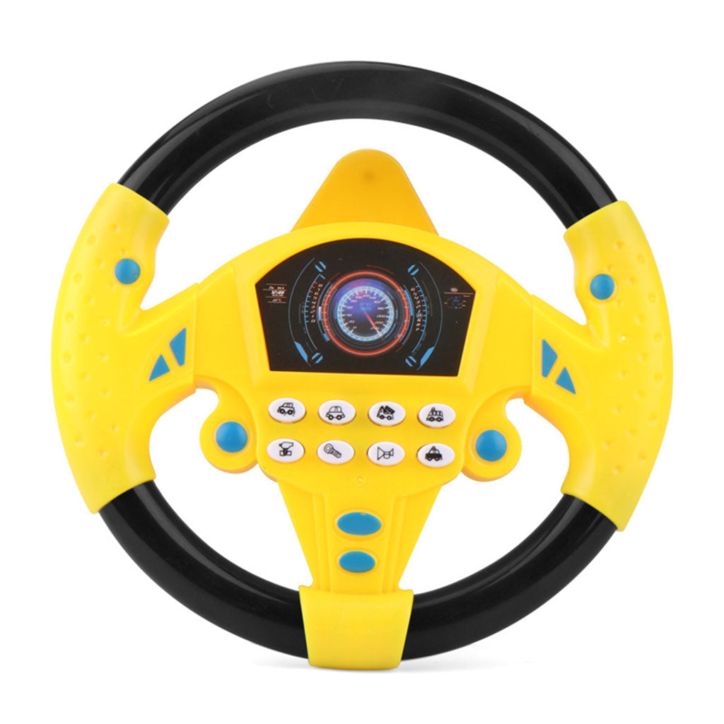 Jouet volant de conduite simulé avec lumière et musique – لعبة مقود السيارة للأطفال تنزوت