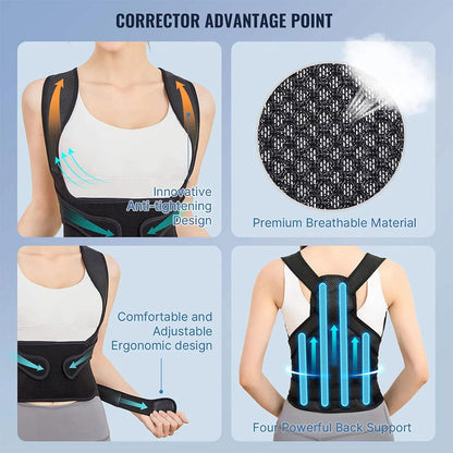 Support Dorsal Respirant et Réglable pour la Correction de la Posture – حزام شد الظهر تنزوت