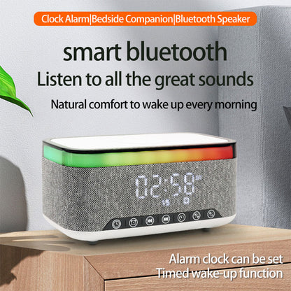 Haut-parleur Bluetooth intelligent, veilleuse créative de bureau, chargeur audio sans fil, lumière d’ambiance de chevet - تنزوت