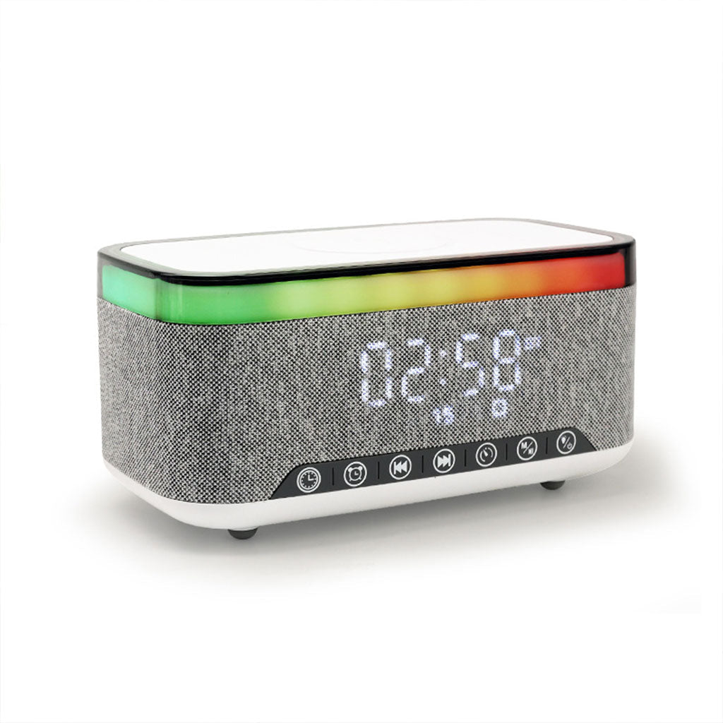 Haut-parleur Bluetooth intelligent, veilleuse créative de bureau, chargeur audio sans fil, lumière d’ambiance de chevet - تنزوت