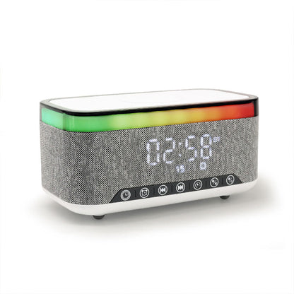 Haut-parleur Bluetooth intelligent, veilleuse créative de bureau, chargeur audio sans fil, lumière d’ambiance de chevet - تنزوت