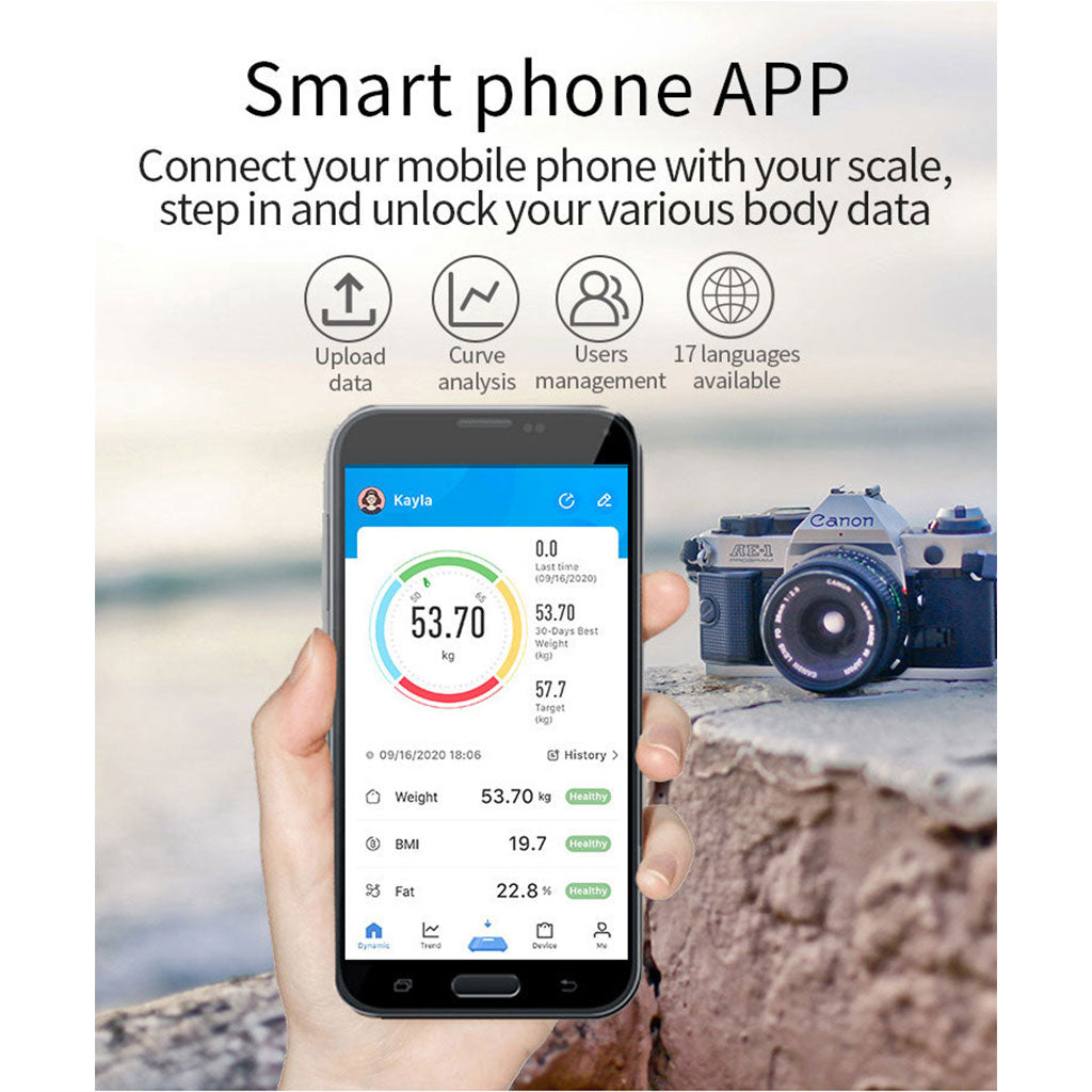 Balance Pèse-personne Intelligent et Précise avec Smart App – ميزان إلكتروني تنزوت