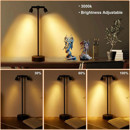 Lampe de bureau LED rétro à double tête rotative à 360 degré – مصباح مكتب بعدة أوضاع إضاءة تنزوت