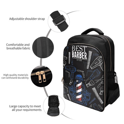 Sac à dos Coiffeur avec des Support pour Tondeuses et Outils Professionnels – حقيبة اغراض الحلاق تنزوت