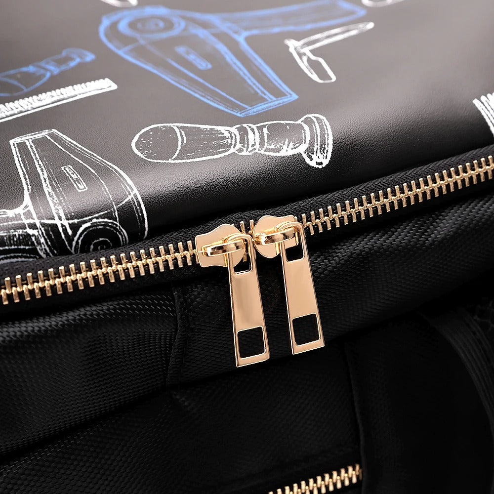 Sac à dos Coiffeur avec des Support pour Tondeuses et Outils Professionnels – حقيبة اغراض الحلاق تنزوت