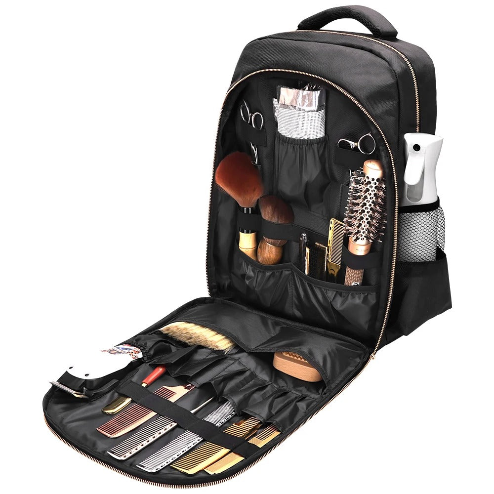 Sac à dos Coiffeur avec des Support pour Tondeuses et Outils Professionnels – حقيبة اغراض الحلاق تنزوت