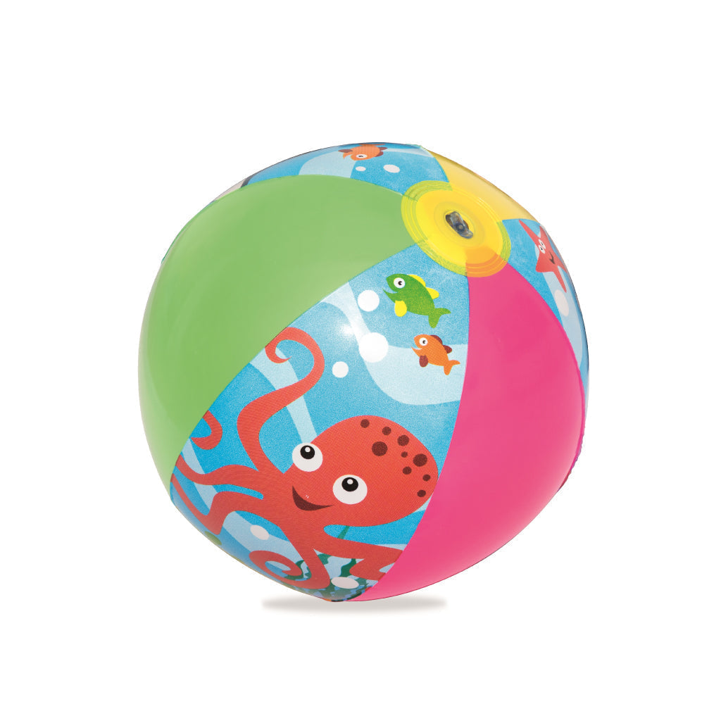Piscine Ronde Gonflable Avec Bouée Et Ballon De Plage 122 x 20 cm Bestway #51124 تنزوت