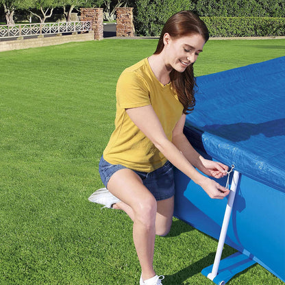 Grand bâche de piscine rectangulaire en polyéthylène 259 x 170 cm Bestway 58105 – غطاء مسبح تنزوت