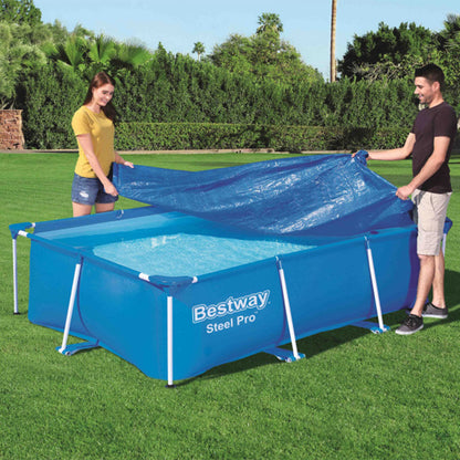 Grand bâche de piscine rectangulaire en polyéthylène 259 x 170 cm Bestway 58105 – غطاء مسبح تنزوت