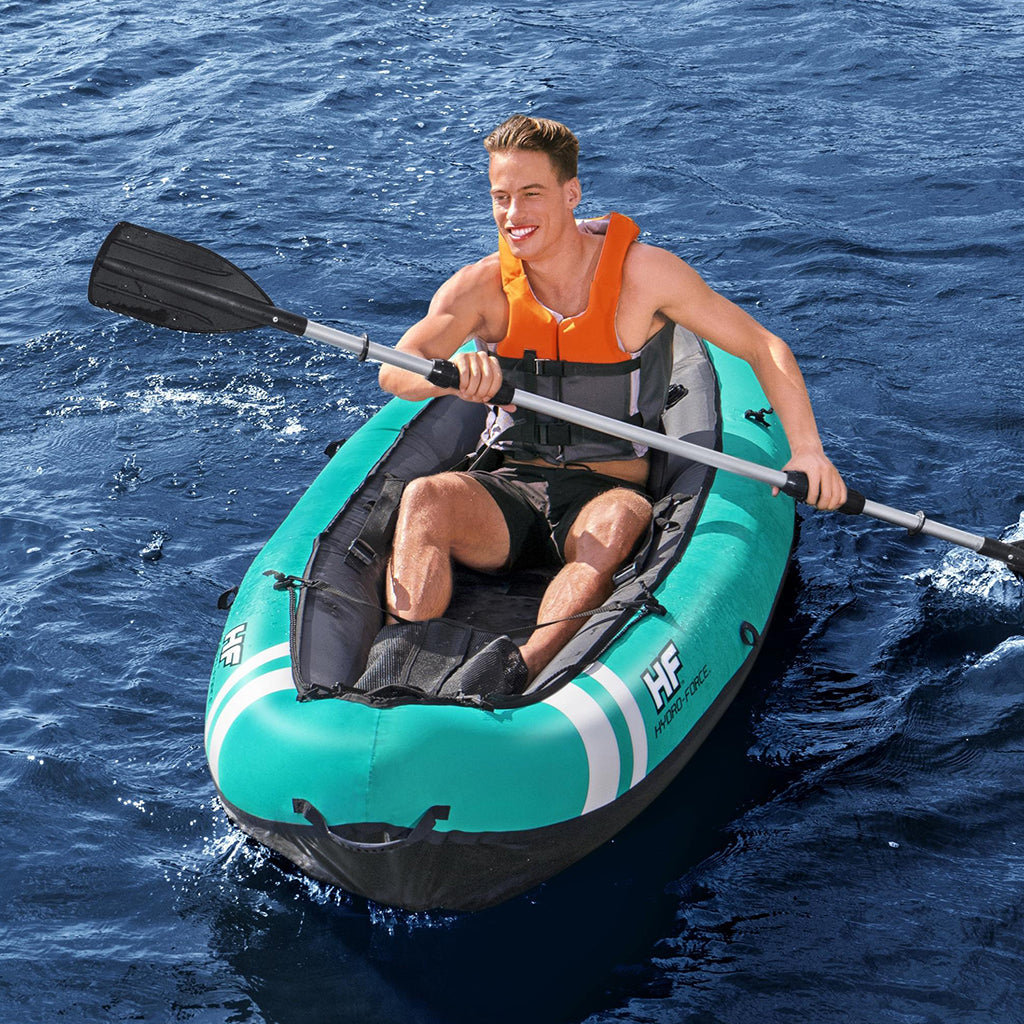 Hydro-Force Kayak Ventura Canoë Pompe+Rame Et Siège 130kg Bestway-65118 تنزوت