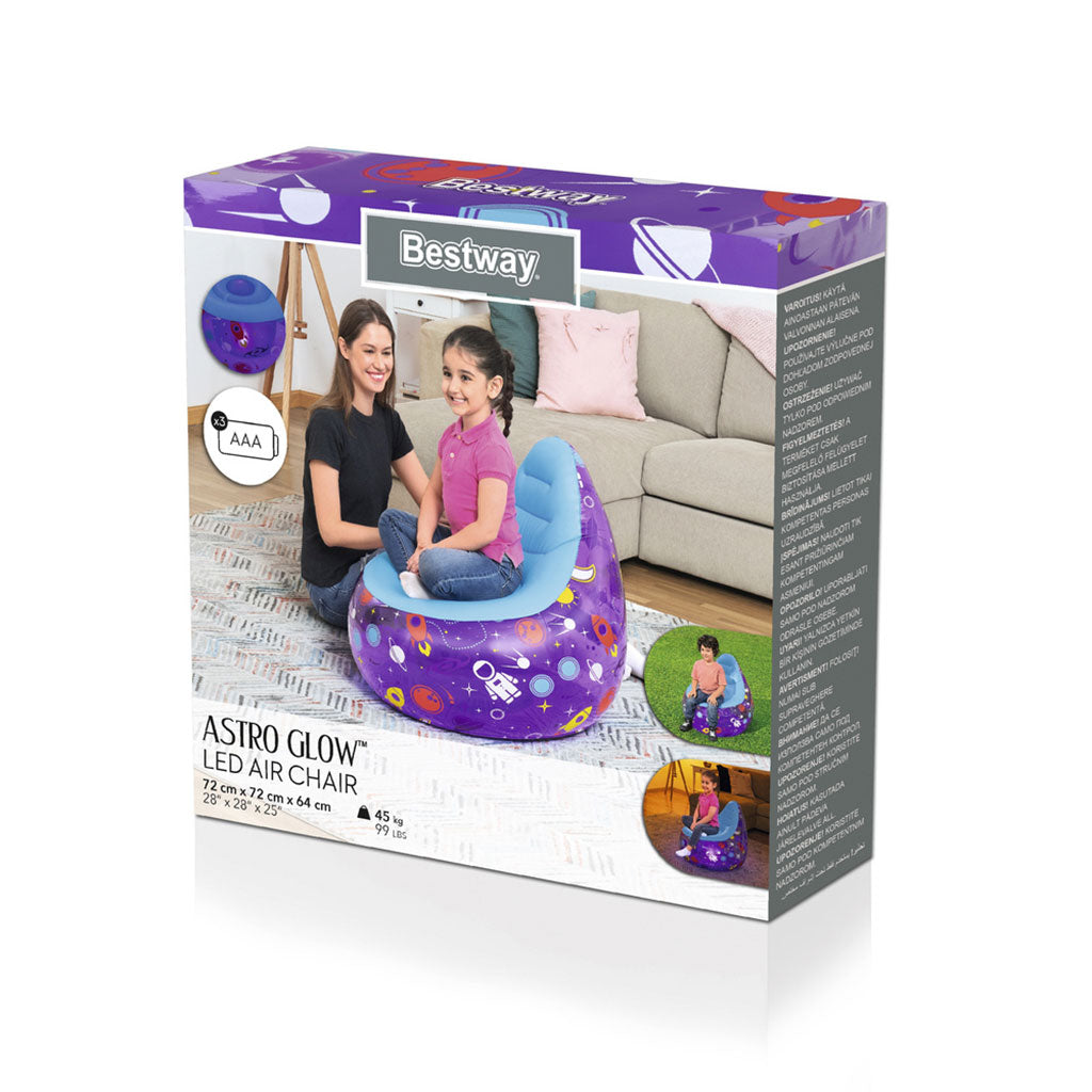 Chaise gonflable LED Kosmos 72 x 72 x 64cm Bestway 75122 – أريكة قابلة للنفخ تنزوت