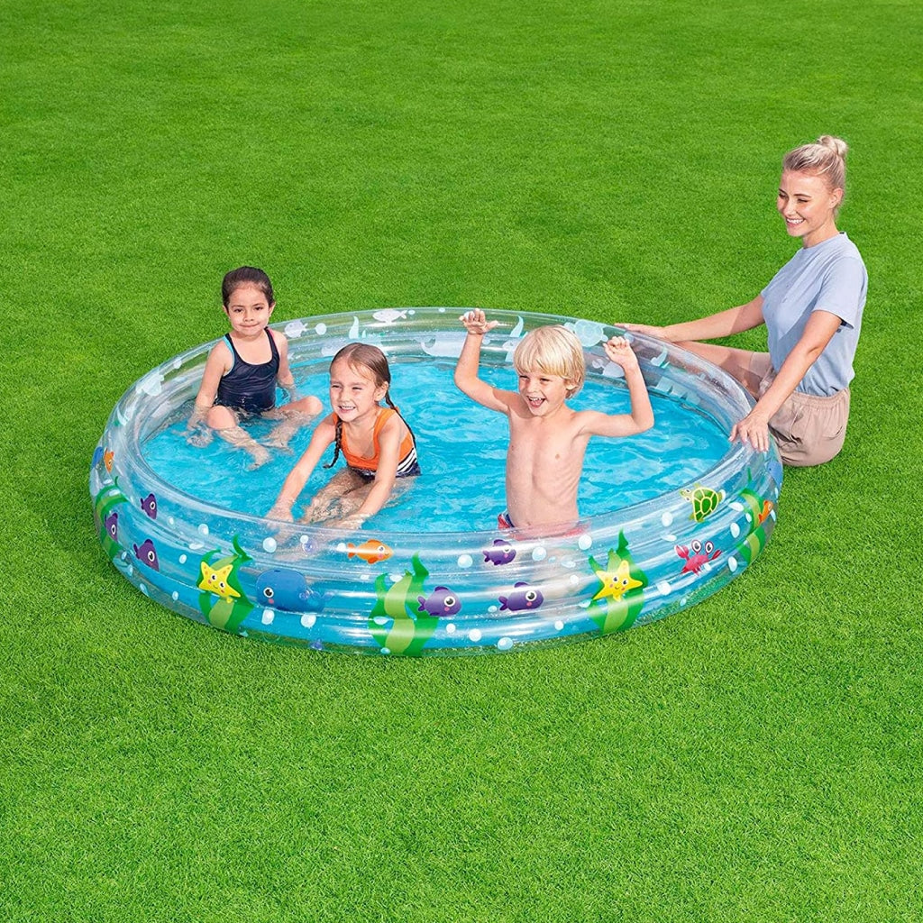 Piscine Gonflable Ronde Transparente Pour Enfants 183 x 33cm Bestway #51005 تنزوت