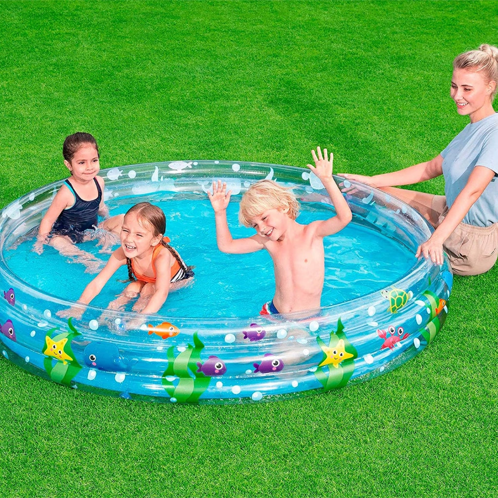 Piscine Gonflable Ronde Transparente Pour Enfants 183 x 33cm Bestway #51005 تنزوت