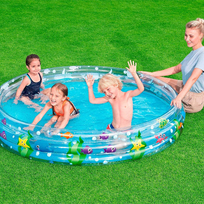Piscine Gonflable Ronde Transparente Pour Enfants 183 x 33cm Bestway #51005 تنزوت